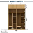Guarda-roupa Modulado 4 Peças 8 Portas Jade Cabecasa Madeirao