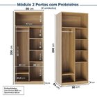 Guarda-roupa Modulado 4 Peças 8 Portas Jade Cabecasa Madeirao