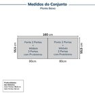 Guarda-roupa Modulado 4 Peças 8 Portas Jade Cabecasa Madeirao