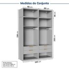 Guarda-roupa Modulado 4 Peças 8 Portas Jade Cabecasa Madeirao