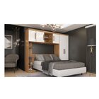 Guarda Roupa Modulado 4 Peças Com Ponte Cabeceira E Mesa De A