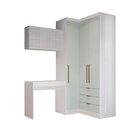 Guarda Roupa Modulado 4 Peças Infinity Branco Line/pistache