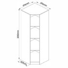 Guarda Roupa Modulado 4 Peças Wood  Níquel