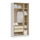 Guarda Roupa Modulado 4 Peças Wood Branco Line