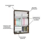 Guarda Roupa Modulado 4 Portas 26500x42 Amendoa Off White Pln