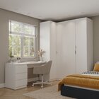 Guarda Roupa Modulado 4 Portas 3 Peças Com Escrivaninha Hera