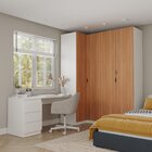 Guarda Roupa Modulado 4 Portas 3 Peças Com Escrivaninha Hera