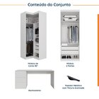 Guarda Roupa Modulado 4 Portas 3 Peças Com Escrivaninha Hera