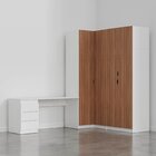 Guarda Roupa Modulado 4 Portas 3 Peças Com Escrivaninha Hera