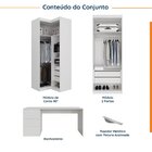 Guarda Roupa Modulado 4 Portas 3 Peças Com Escrivaninha Hera
