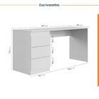 Guarda Roupa Modulado 4 Portas 3 Peças Com Escrivaninha Hera