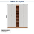 Guarda-roupa Modulado 4 Portas 3 Peças Hera Cabecasa Madeirao