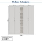 Guarda-roupa Modulado 4 Portas 3 Peças Hera Cabecasa Madeirao