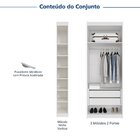 Guarda-roupa Modulado 4 Portas 3 Peças Hera Cabecasa Madeirao