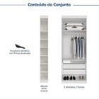 Guarda-roupa Modulado 4 Portas 3 Peças Hera Cabecasa Madeirao