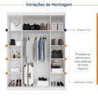 Guarda Roupa Modulado 4 Portas Com Cabideiro Hera Cabecasa Ma