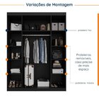Guarda Roupa Modulado 4 Portas Com Cabideiro Hera Cabecasa Ma
