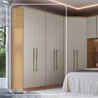 Guarda-roupa Modulado 4 Portas Elegance Angelin / Niquel