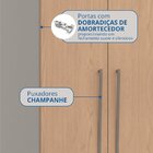 Guarda Roupa Modulado 5 Peças Elegance  Níquel/angelin