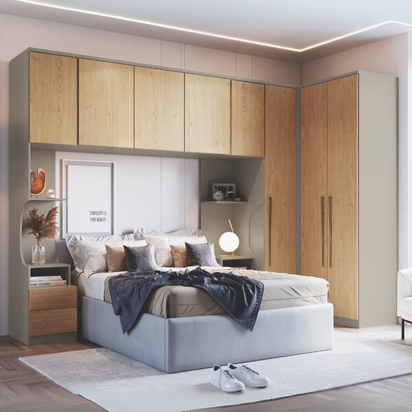 Guarda Roupa Modulado 5 Peças Elegance  Níquel/angelin