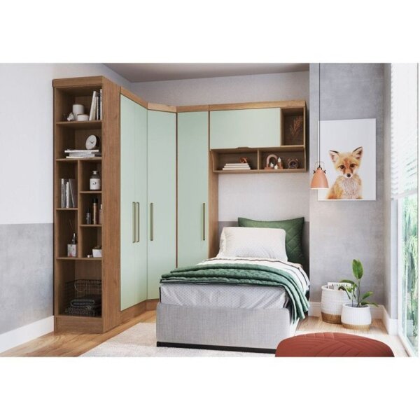 Guarda Roupa Modulado 5 Peças Infinity  Macadâmia/pistache