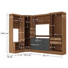 Guarda-roupa Modulado 5 Portas 6 Gavetas 4 Peças Viena Yescas