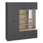 Guarda-roupa Modulado 5 Portas Com Espelho E Organizador Espr
