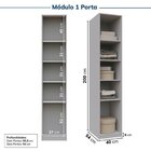 Guarda-roupa Modulado 6 Peças 10 Portas Jade Cabecasa Madeira