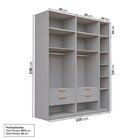 Guarda-roupa Modulado 6 Peças 10 Portas Jade Cabecasa Madeira