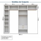 Guarda-roupa Modulado 6 Peças 10 Portas Jade Cabecasa Madeira