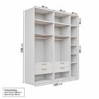 Guarda-roupa Modulado 6 Peças 10 Portas Jade Cabecasa Madeira