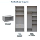 Guarda-roupa Modulado 6 Peças 12 Portas Jade Cabecasa Madeira