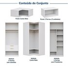 Guarda-roupa Modulado 6 Peças 12 Portas Jade Cabecasa Madeira