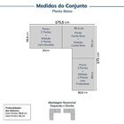 Guarda-roupa Modulado 6 Peças 12 Portas Jade Cabecasa Madeira