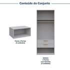 Guarda-roupa Modulado 6 Peças 12 Portas Jade Cabecasa Madeira