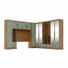 Guarda-roupa Modulado 6 Peças 6 Portas Com Maleiro E Espelhos