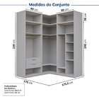 Guarda-roupa Modulado 6 Peças 6 Portas Jade Cabecasa Madeirao