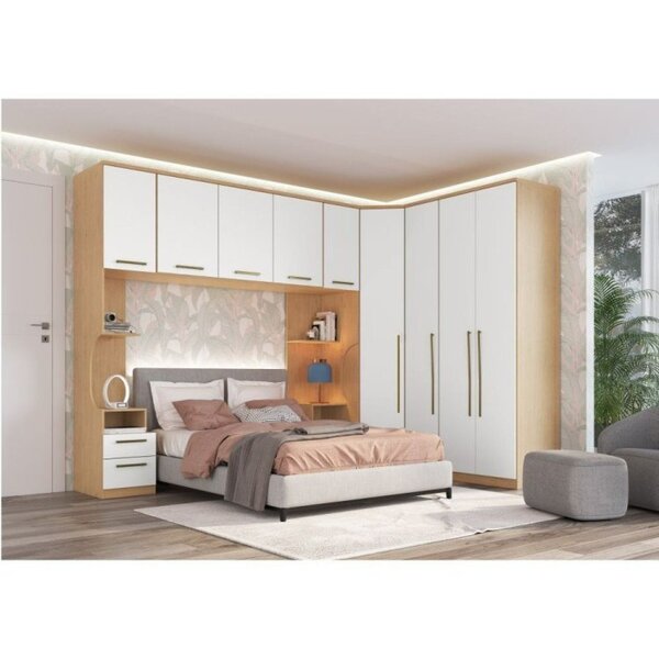 Guarda Roupa Modulado 6 Peças Elegance  Angelin/blanc
