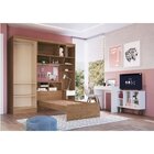 Guarda Roupa Modulado 6 Peças Infinity  Macadâmia/branco Line