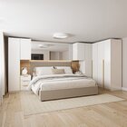 Guarda-roupa Modulado 7 Peças 7 Portas 2 Mesa Cabeceira Jade