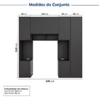 Guarda-roupa Modulado 7 Portas 5 Peças Hera Cabecasa Madeirao