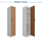 Guarda-roupa Modulado 7 Portas 5 Peças Hera Cabecasa Madeirao