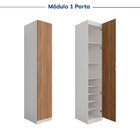Guarda-roupa Modulado 7 Portas 5 Peças Hera Cabecasa Madeirao