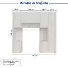 Guarda-roupa Modulado 7 Portas 5 Peças Hera Cabecasa Madeirao