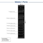 Guarda-roupa Modulado 7 Portas 5 Peças Hera Cabecasa Madeirao