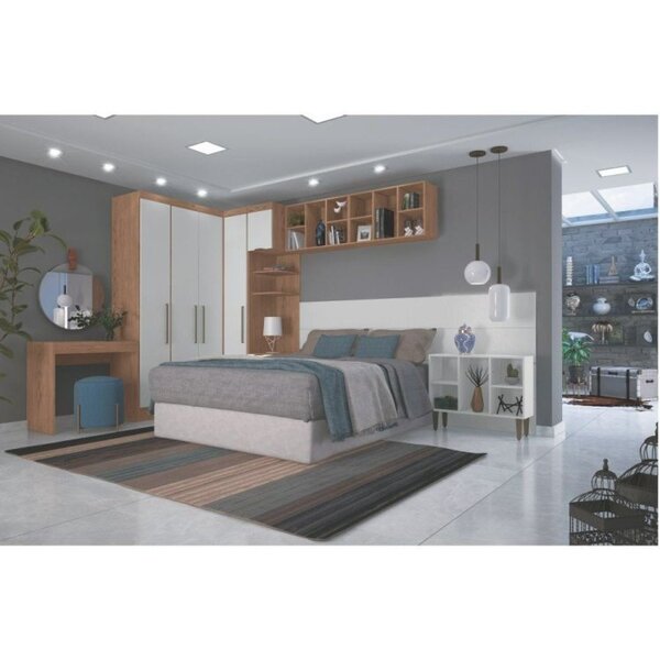 Guarda Roupa Modulado 8 Peças Infinity  Macadâmia/blanc