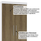 Guarda Roupa Modulado 90cm 2 Portas E 4 Gavetas Alpes Luciane