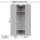 Guarda-roupa Modulado 9 Peças 13 Portas Jade Cabecasa Madeira