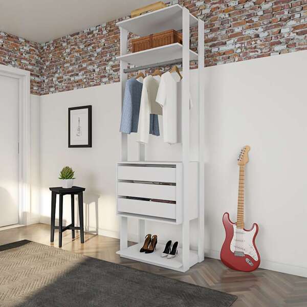 Guarda-roupa Modulado Alberta 3 Gv Branco