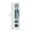 Guarda Roupa Modulado Cabideiro 1 Porta Free  Branco